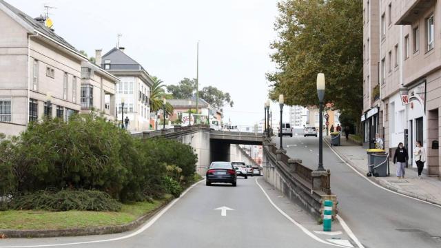 Cortados los ramales de la avenida de Arteixo con la ronda de Nelle de A Coruña por obras