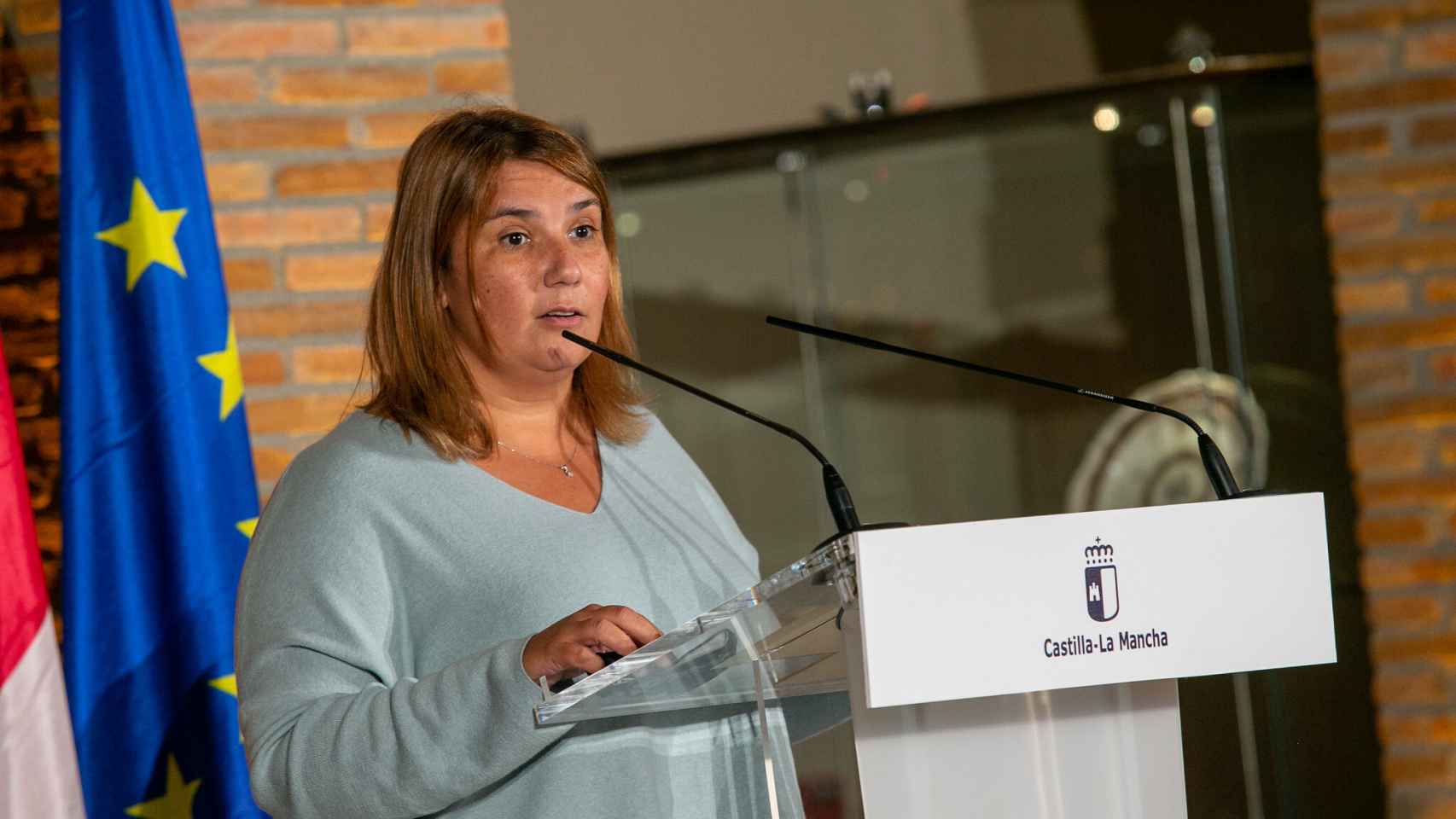 Tita García, alcaldesa de Talavera, durante su intervención