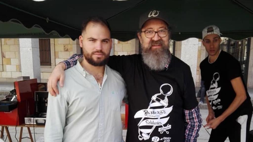 José Felix Martín durante el evento Barberos Solidarios a favor del Banco de Alimentos en 2018