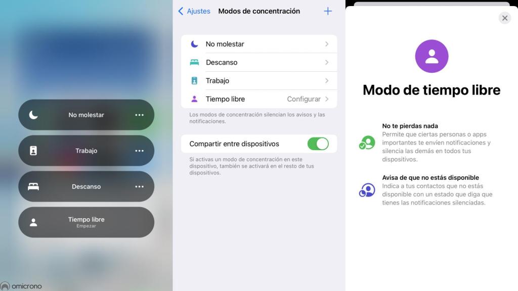 Concentración en iOS 15