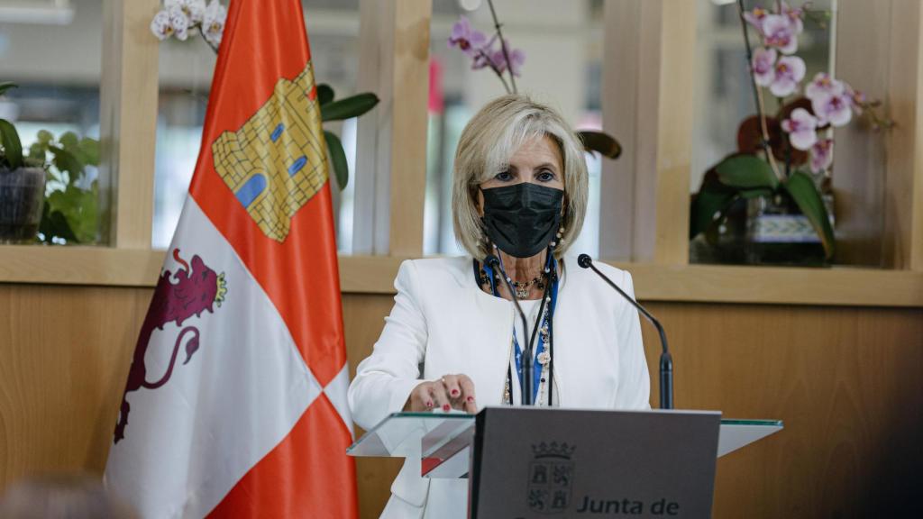 La consejera de Sanidad de Castilla y León, Verónica Casado, en la reunión de Soria