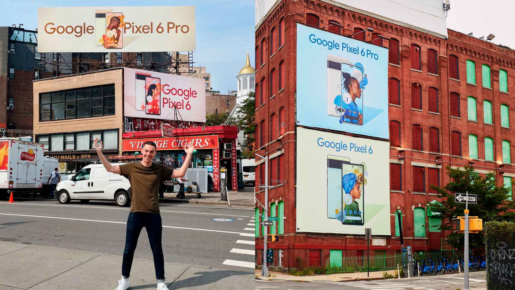 Anuncios en vallas publicitarias de los Pixel 6