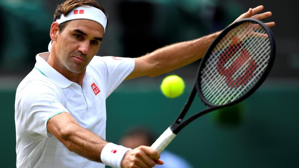 Roger Federer, en Wimbledon 2021