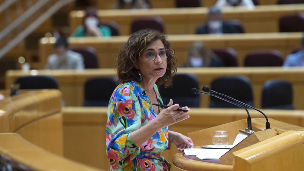 María Jesús Montero, ministra de Hacienda, en el Senado.