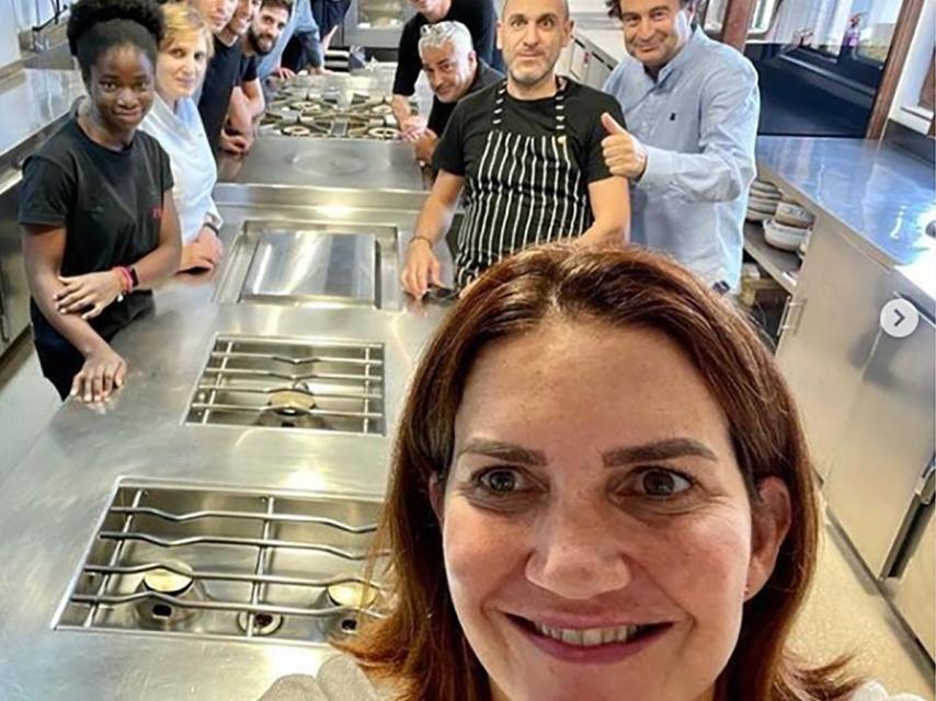 Samantha Vallejo-Nájera y Pepe Rodríguez en el restaurante Lera de Castroverde de Campos