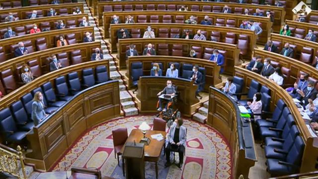 Bancada del Congreso durante una sesión de control al Gobierno.