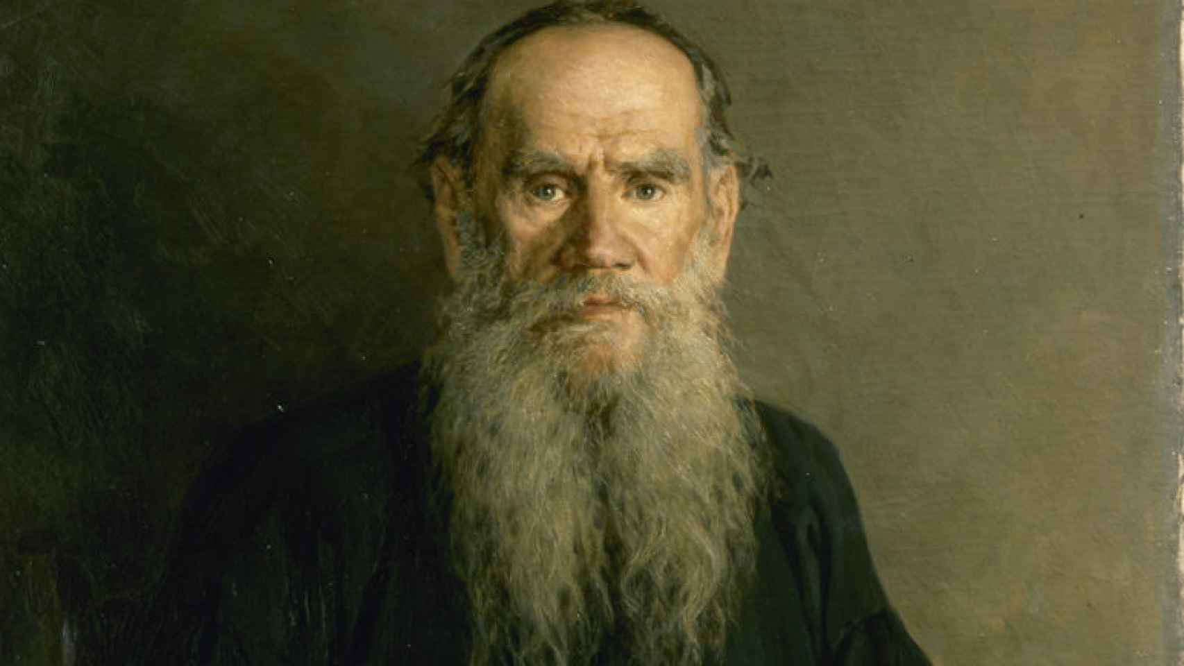 Un retrato de Tolstói expuesto en el Museo Ruso de Málaga.