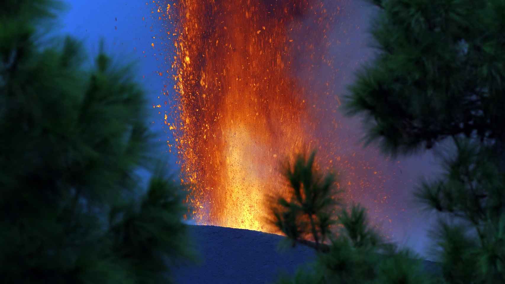 Volcán de Cumbre Vieja en La Palma. Efe
