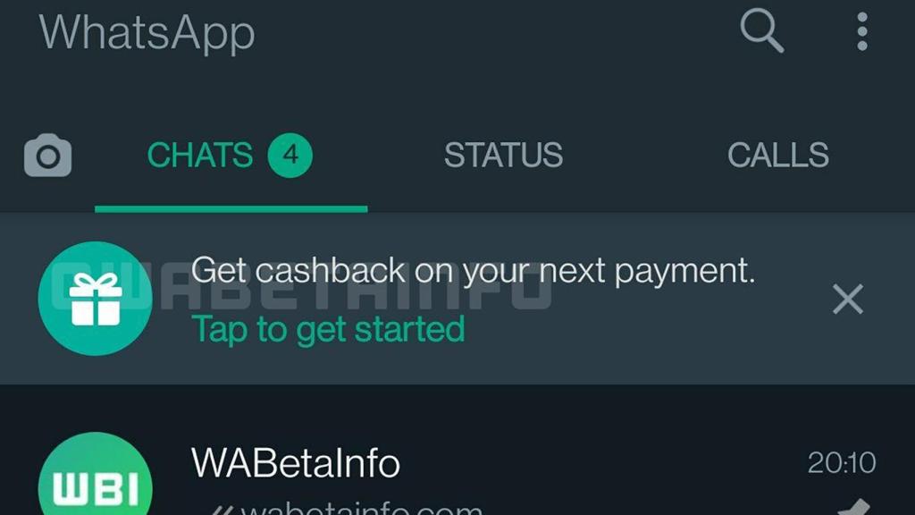 Cashback en WhatsApp