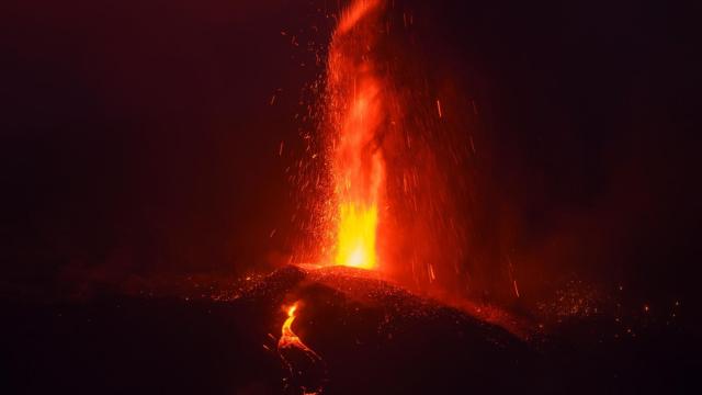 El volcán de Cumbre Vieja de La Palma. Efe