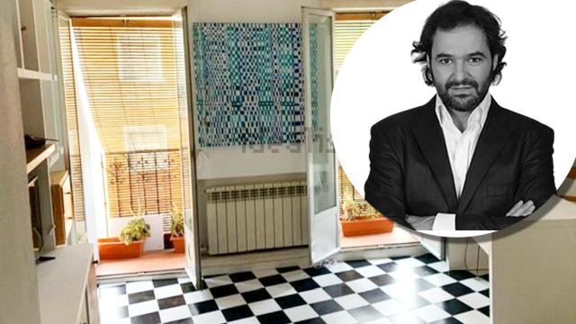 Antonio Pardo Sebastián y el salón de su antiguo estudio, en un montaje de Jaleos.