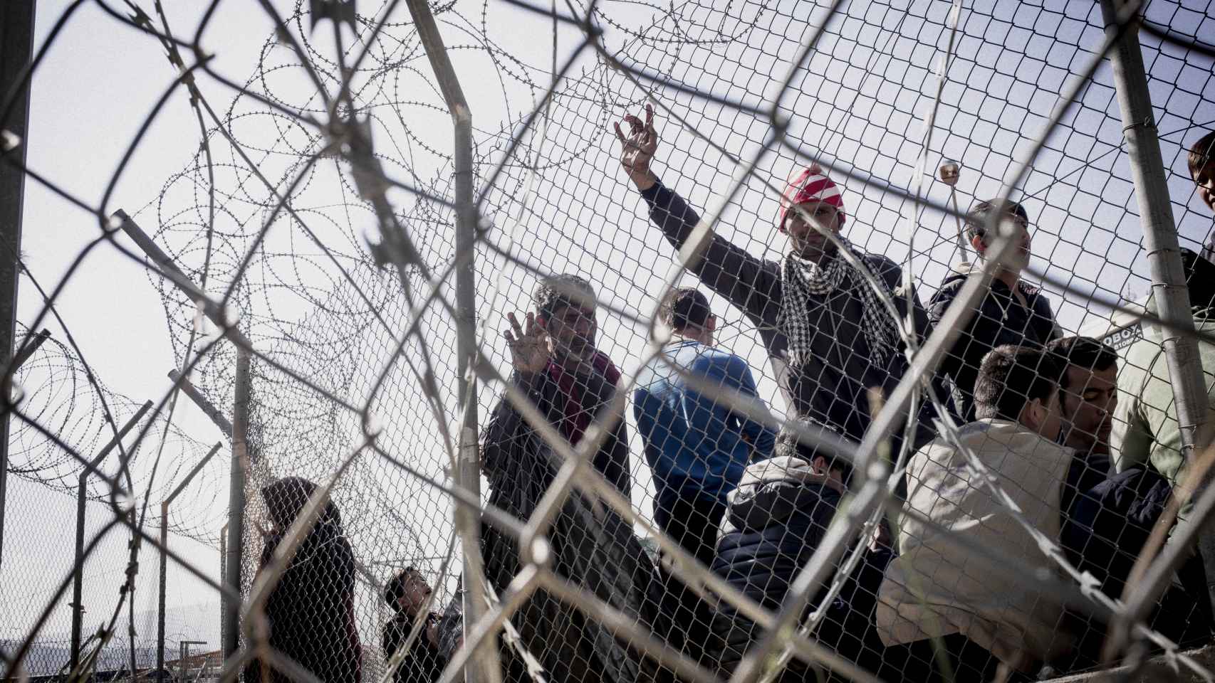 Fotografía de refugiados a su llegada a la isla griega de Samos.