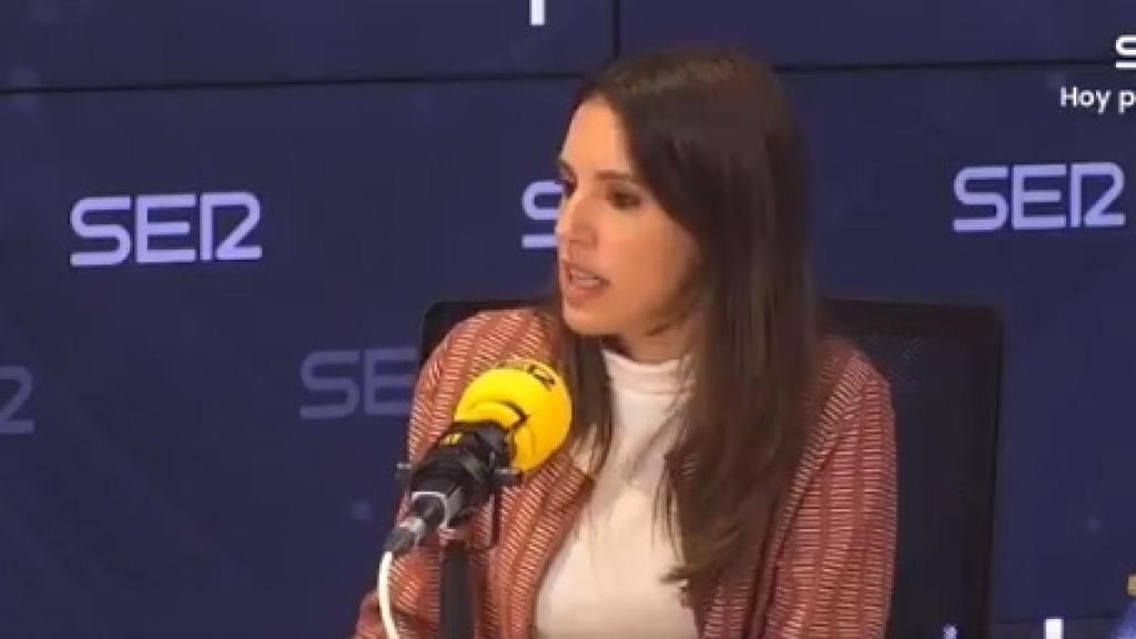 La ministra de Igualdad, Irene Montero, este jueves en la SER.