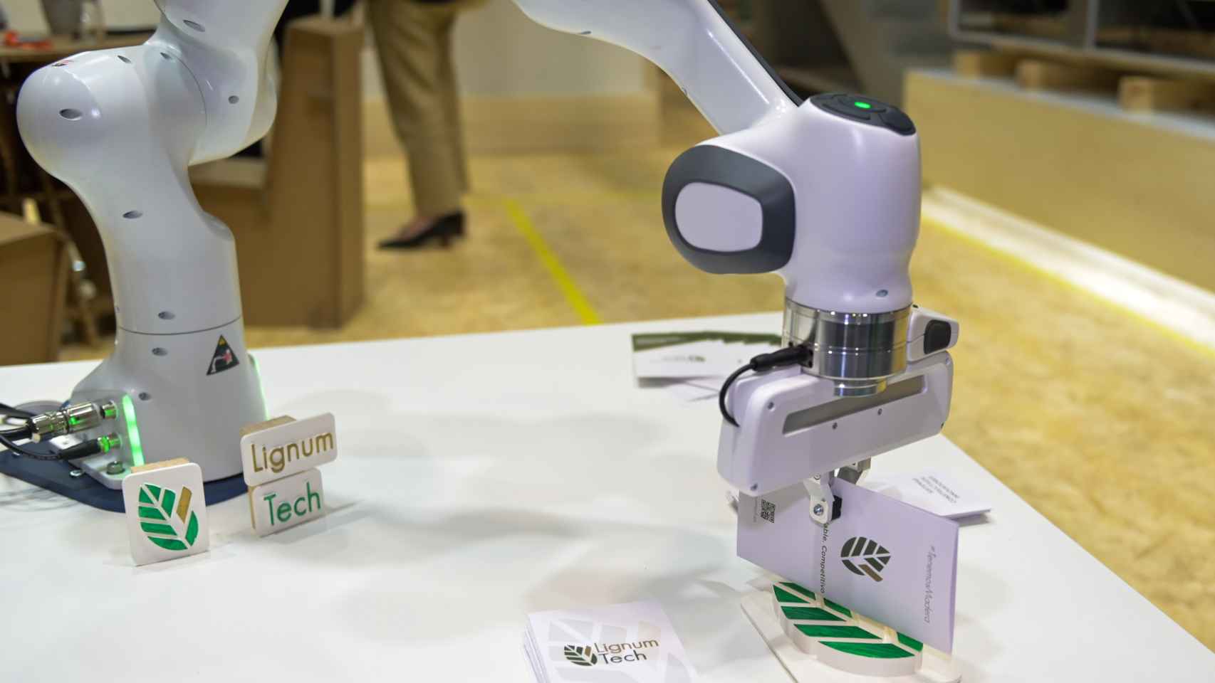 Brazo robótico de Lignum Tech en Rebuild 2021
