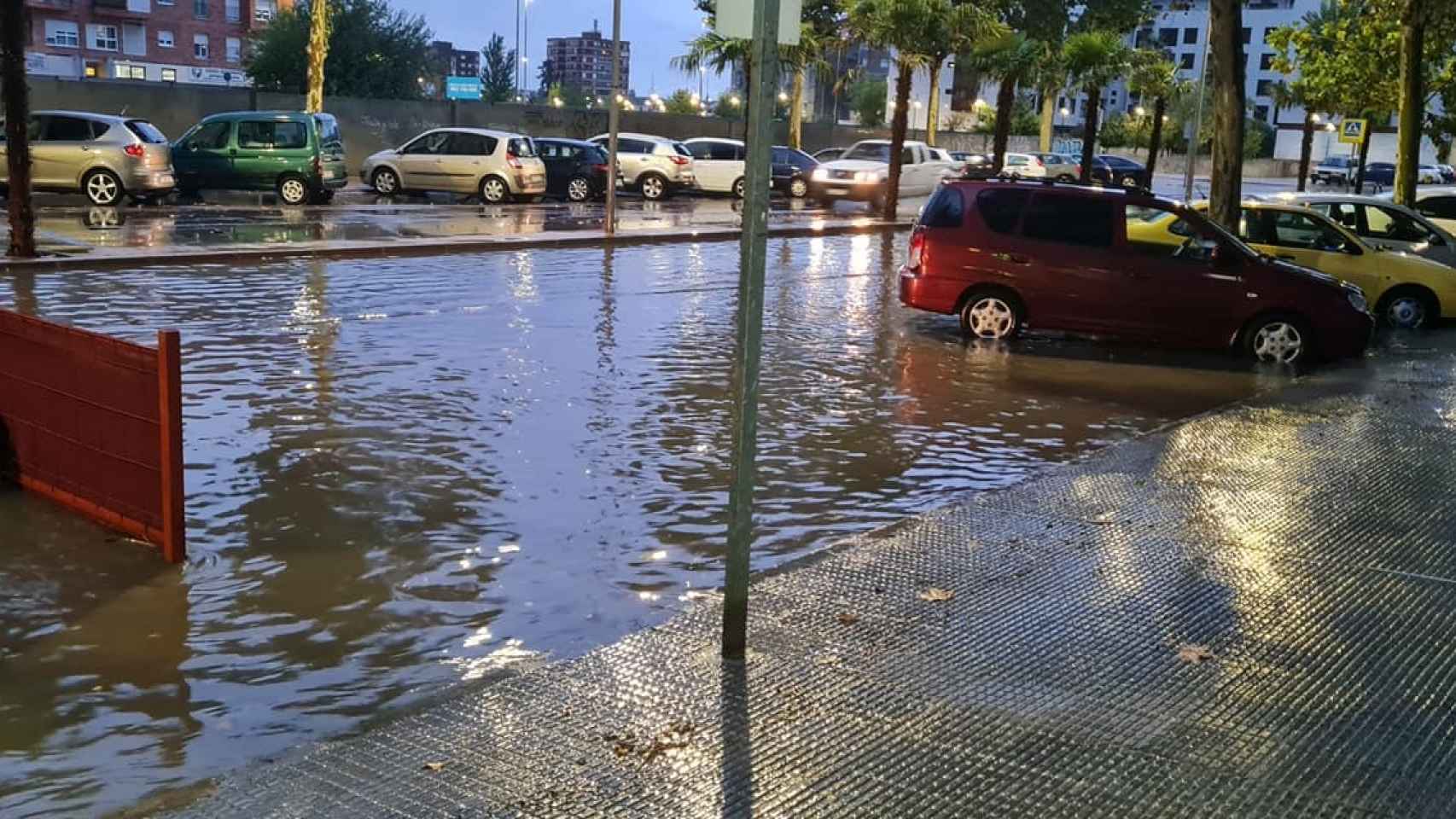Calles inundadas en Talavera de la Reina (Toledo). Foto: Francisco Rodríguez