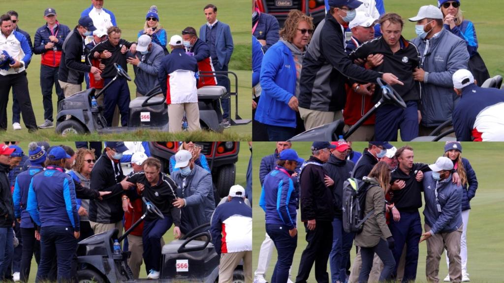 La secuencia de imágenes del desmayo de Tom Felton en la Ryder Cup