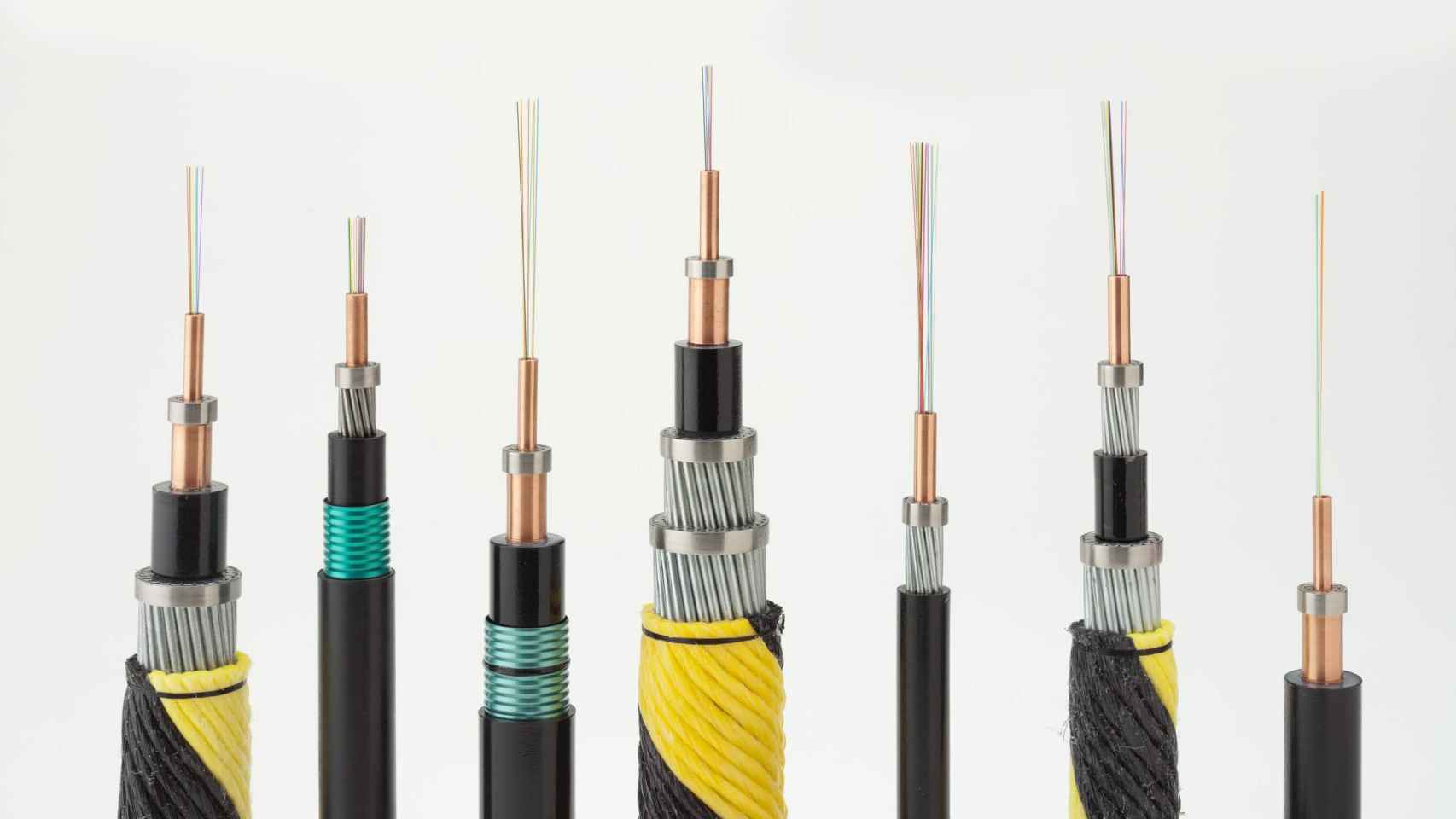 Algunos de los tipos de cables.