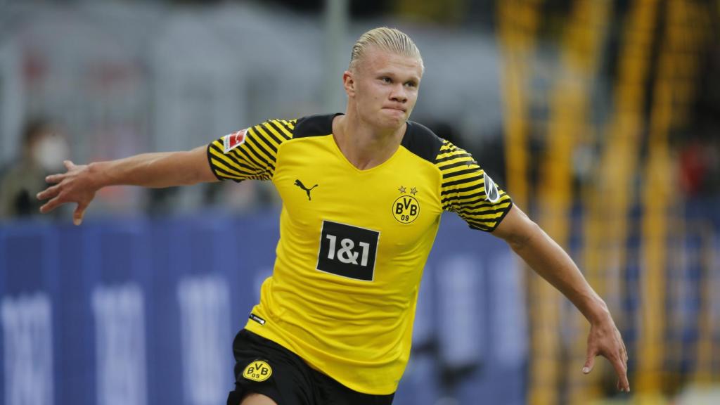 Erling Haaland, celebrando un gol