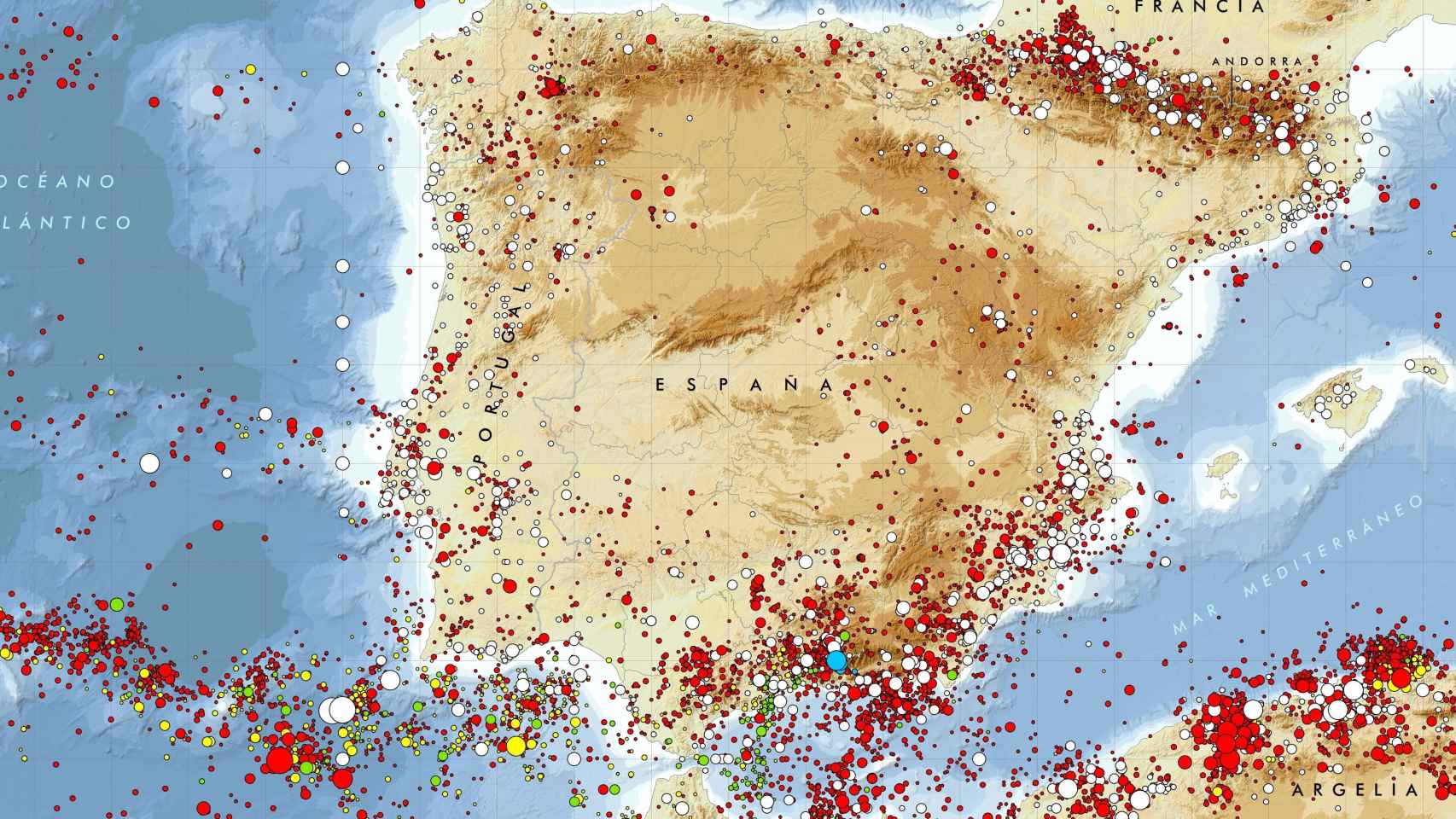 Mapa sísmico en España
