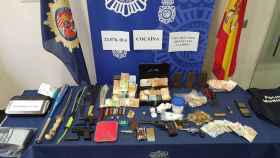 Armas y drogas incautadas en Medina del Campo