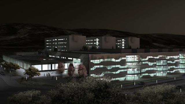 Maqueta del nuevo hospital de Cuenca. Foto: ccrrarquitectos.com