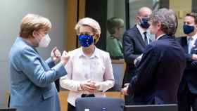 La canciller alemana, Angela Merkel, durante una cumbre de la UE en Bruselas