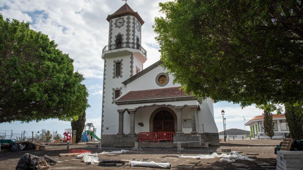 Imagen de la iglesia de Todoque este jueves.