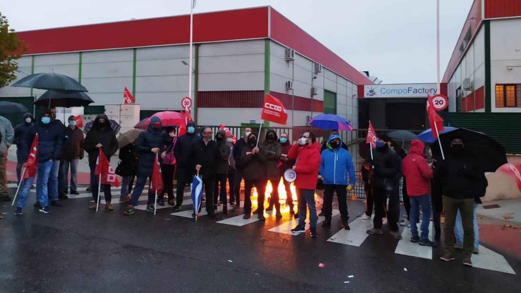 Imagen de archivo de una de las protestas de los trabajadores de Compo Factory Toledo