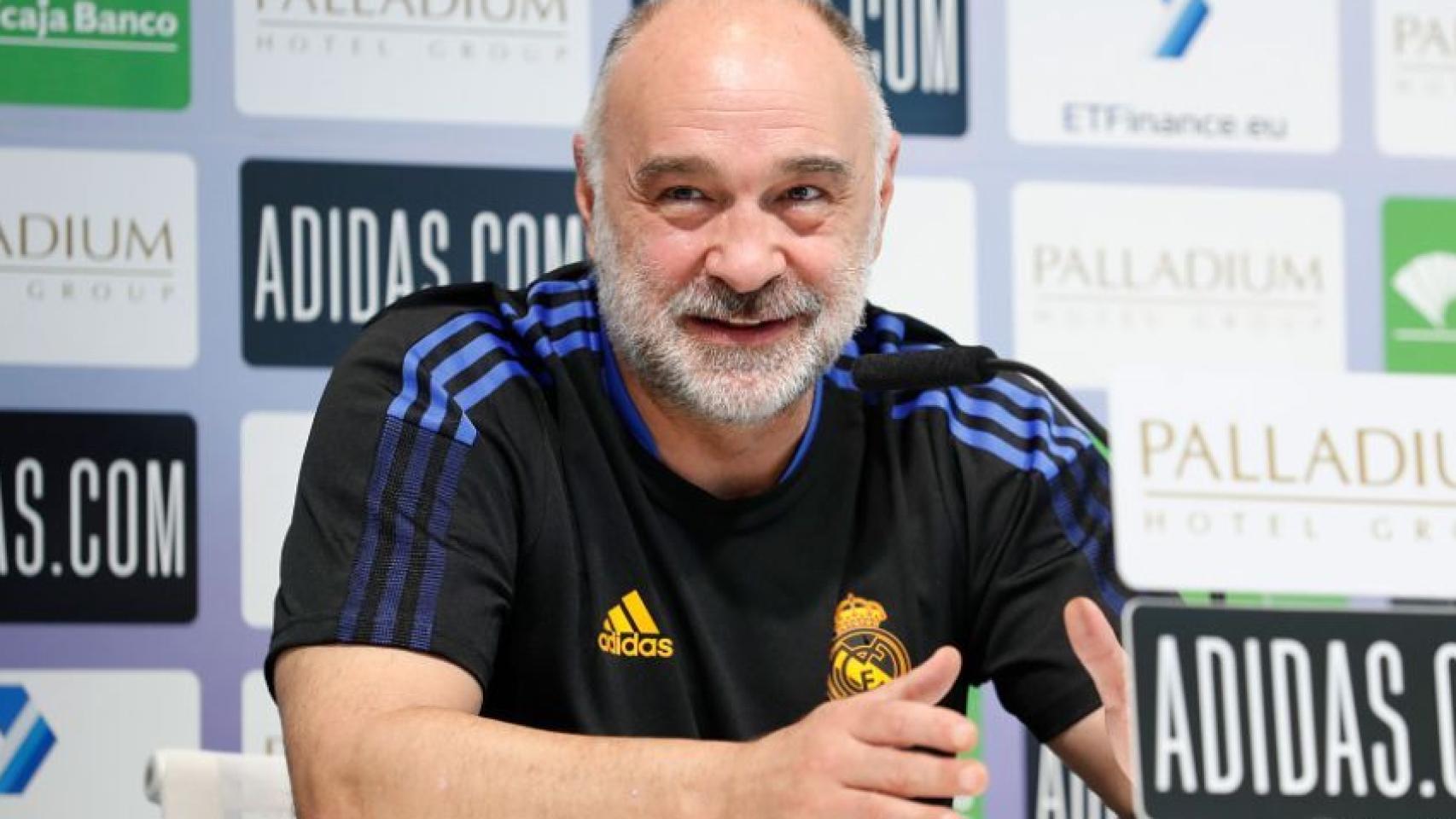 Pablo Laso, en rueda de prensa de la Liga Endesa