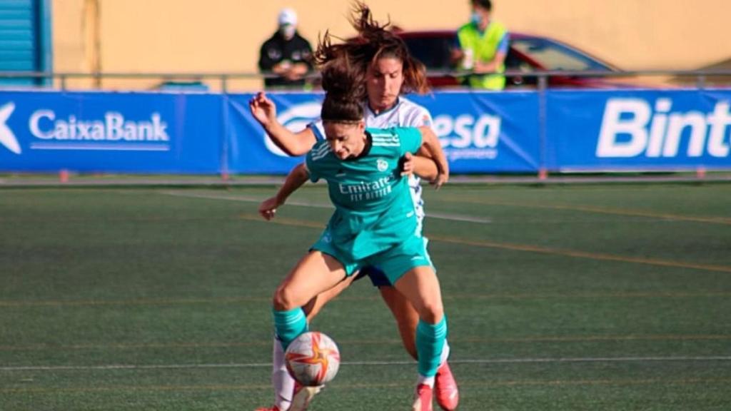 Esther, en un partido del Real Madrid Femenino