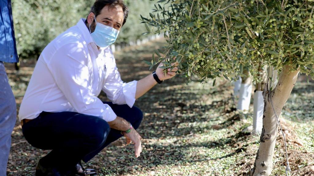 Paco Núñez, este domingo en la localidad albaceteña de Fuente-Álamo, dañada por el temporal