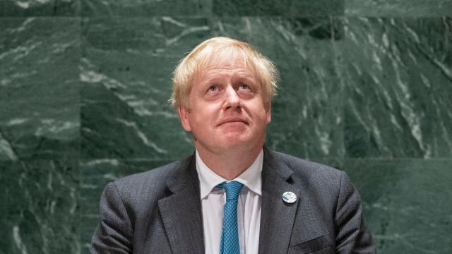 Boris Johnson, en el estrado de Naciones Unidas.