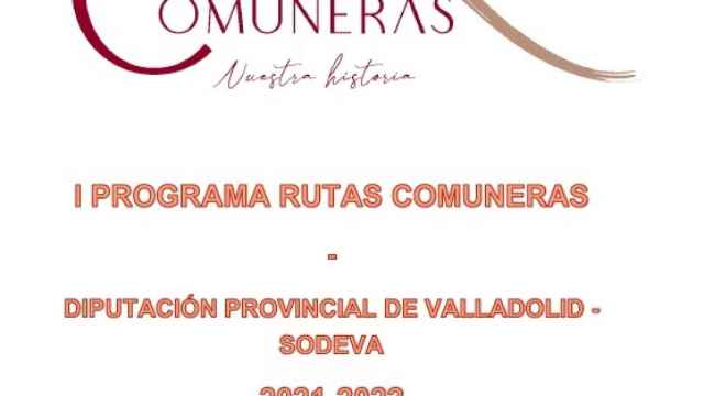 Cartel del I Programa de Rutas Comuneras por la provincia organizado por la Diputación de Valladolid