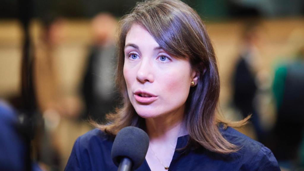 La española Jara Pascual, durante un evento en Bruselas.