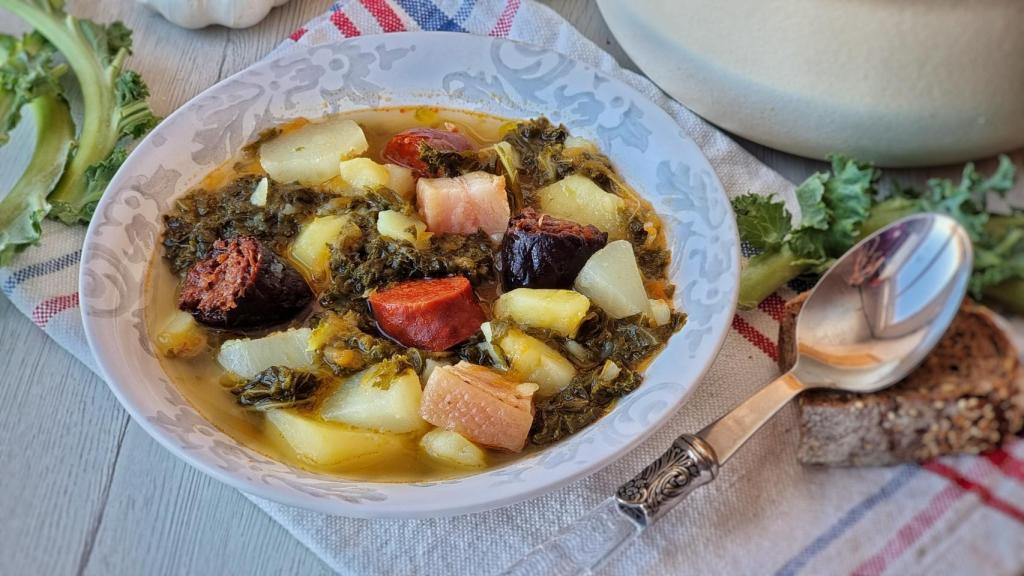 Pote asturiano de nabos y calabaza, un pote sin fabes