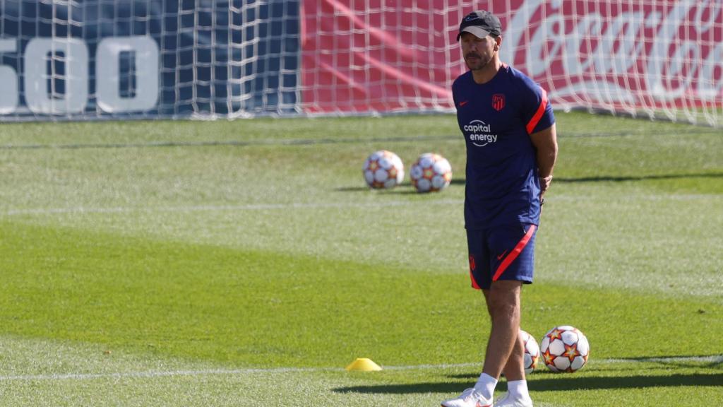 El 'Cholo' Simeone durante un entrenamiento