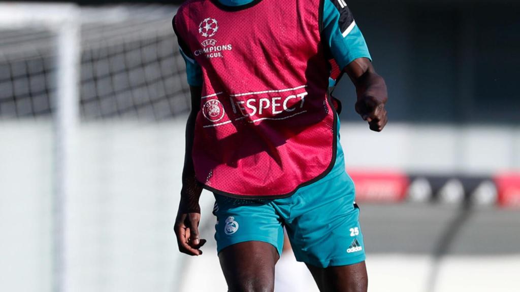 Eduardo Camavinga, en un entrenamiento del Real Madrid