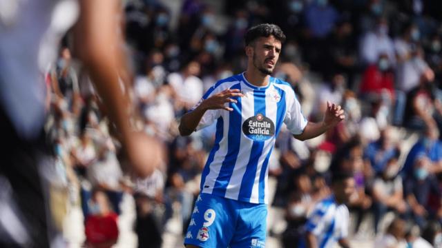 Alberto Quiles en el partido entre Unionistas y Deportivo.