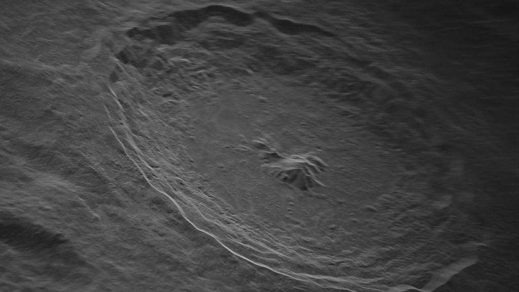 Imagen recortada de la Luna, del cráter Tycho.