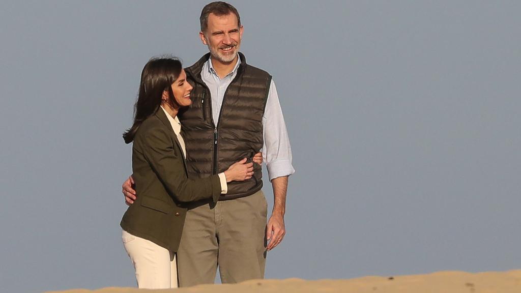 Los Reyes, abrazados en el Parque Nacional de Doñana.