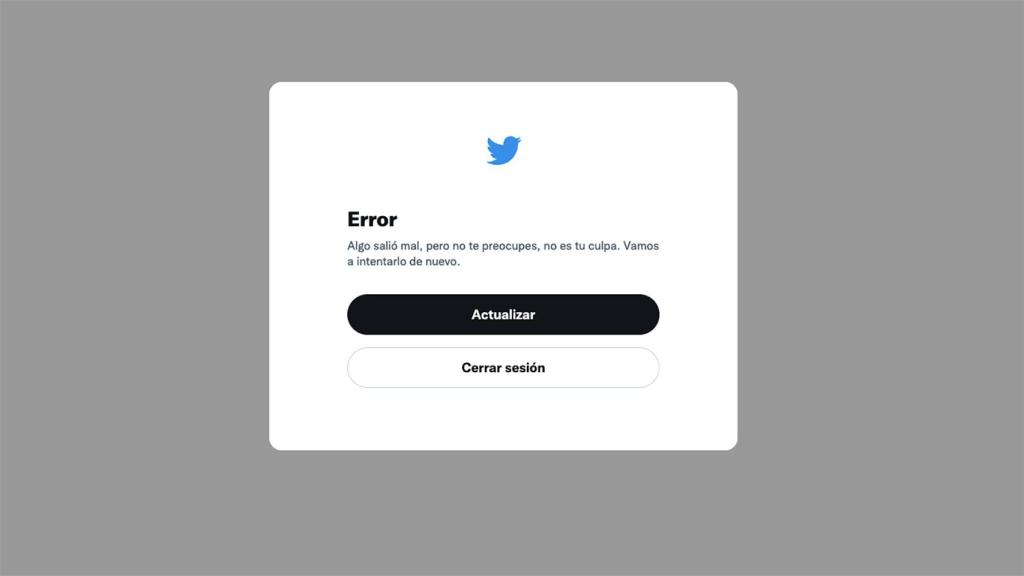 Twitter caído.
