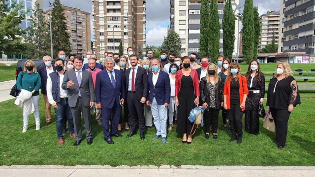 El PP de Zamora junto a Pablo Casado durante el Congreso Nacional en Valladolid