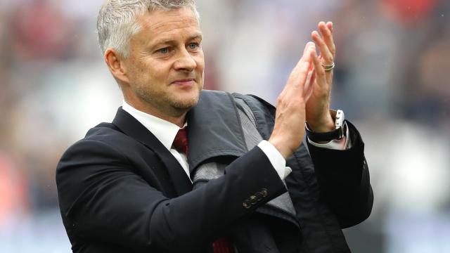 Ole Gunnar Solskjaer, en un partido del Manchester United en la temporada 2021/2022