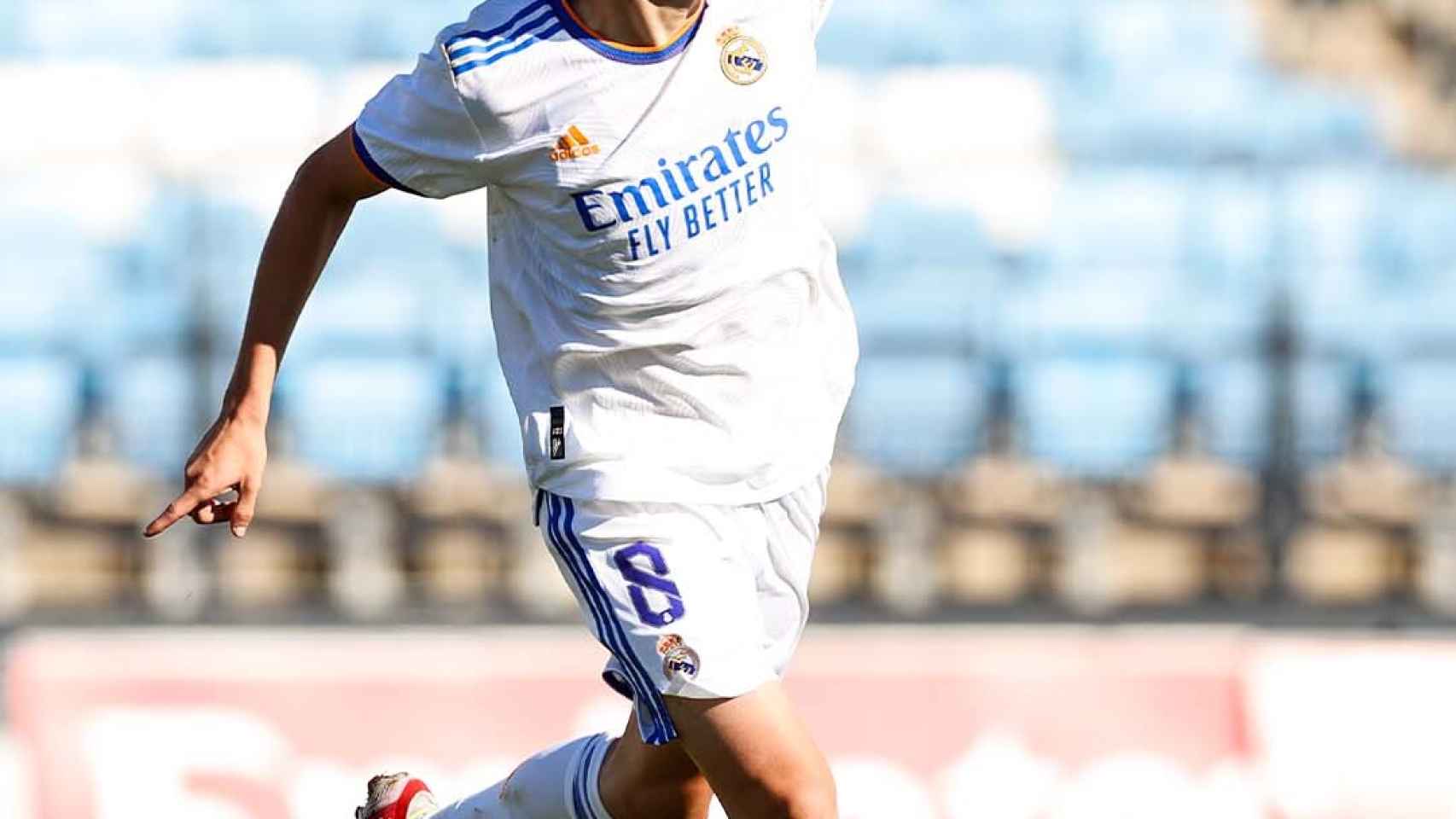 Bruno Iglesias celebra un gol con el Juvenil A del Real Madrid en la UEFA Youth League 2021/2022