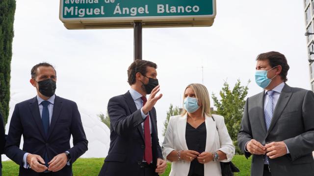 Pablo Casado y Alfonso Fernández Mañueco en la Convención Nacional del PP en Valladolid