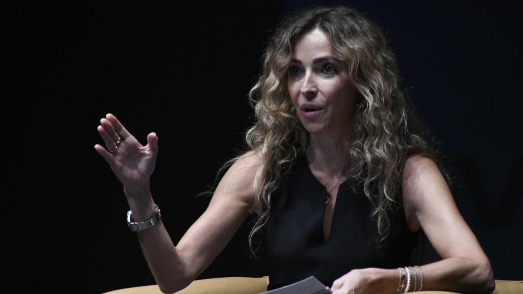 Patricia Benito de Mateo, directora general de Openbank, durante su intervención en el Foro Económico Español 'Presente y futuro de Ceuta, su desarrollo empresarial', organizado por EL ESPAÑOL.