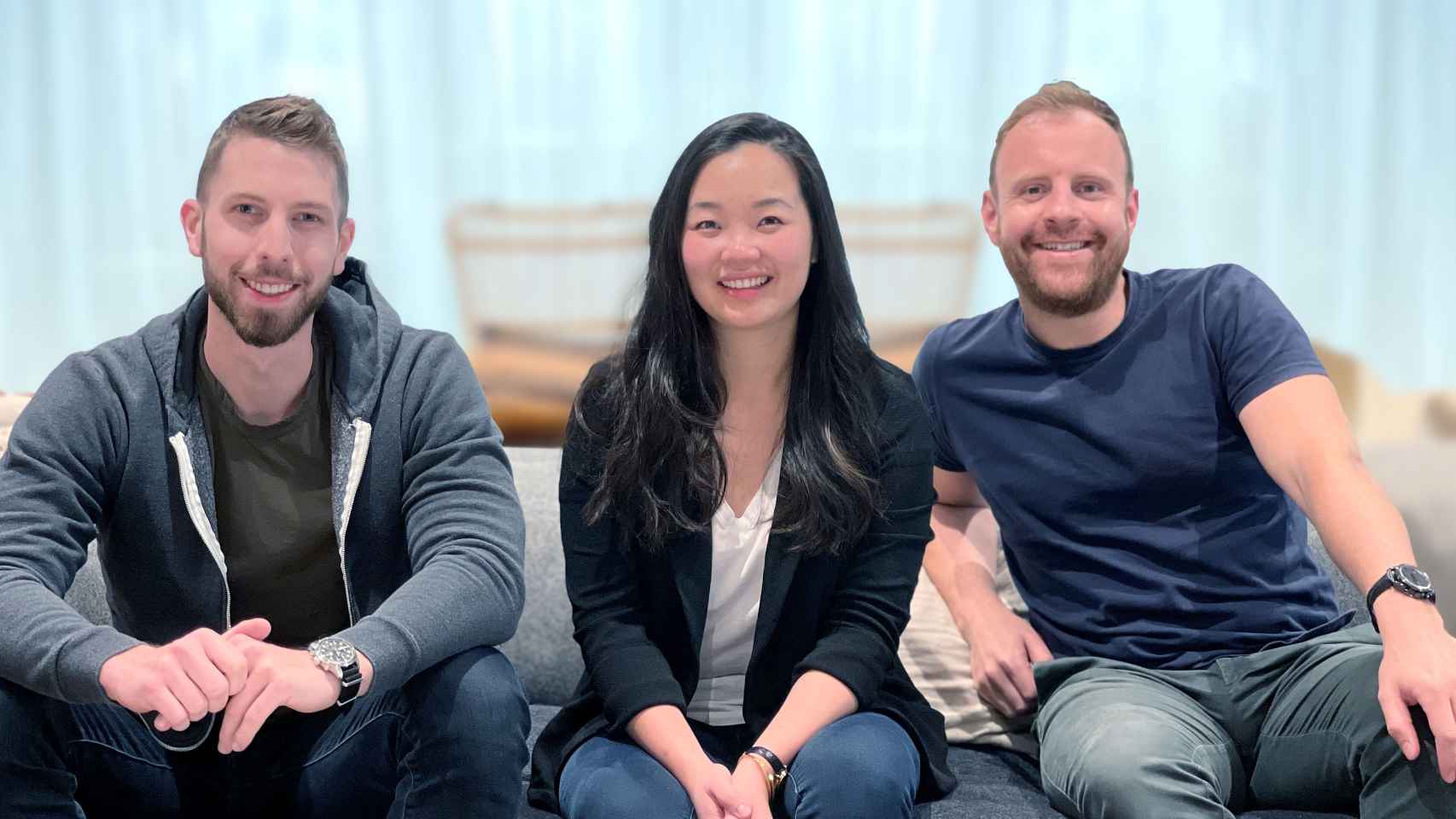 Daniel Piehler, Helen Chen y Damien Drap, cofundadores de la 'proptech' Nomad Homes.