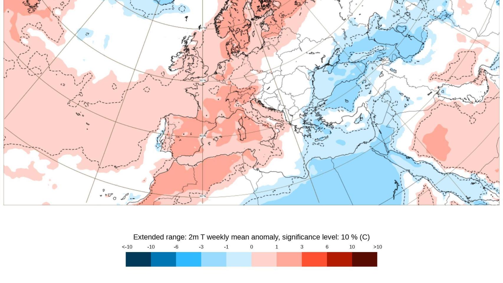 Según el ECMWF, el ecuador del mes de octubre será bastante cálido en casi todo el país