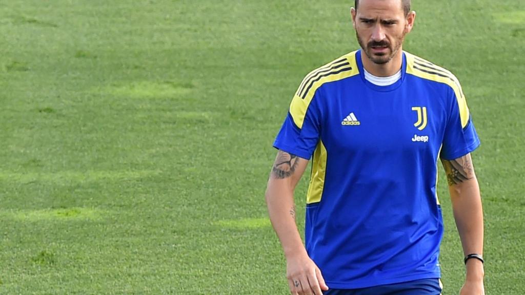 Leonardo Bonucci, en un entrenamiento de la Juventus de Turín en 2021