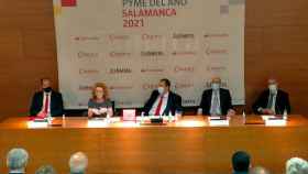 Mesa presidencial del acto celebrado en la Cámara de Comercio de Salamanca